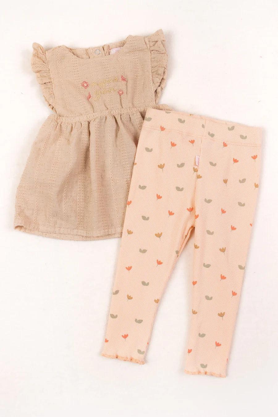 Conjunto Niña Blusón Y Leggings Estampados | Travesuras Flores