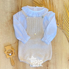 Conjunto Manga Larga Peto Beige