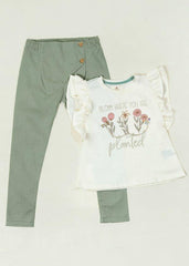 Conjunto Pantalón Lino Camiseta Blomm