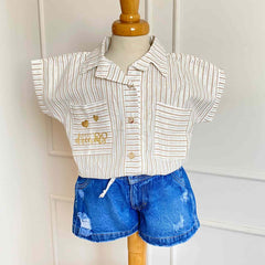 Conjunto Short y Camisa Rayas