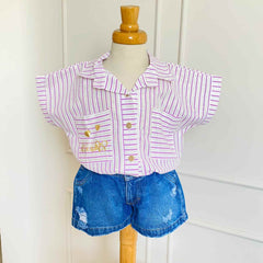 Conjunto Short y Camisa Rayas