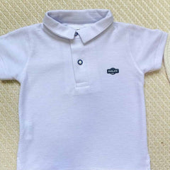 Conjunto Para Bebé Niño Bermuda white detalle