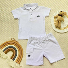 Conjunto Para Bebé Niño Bermuda White