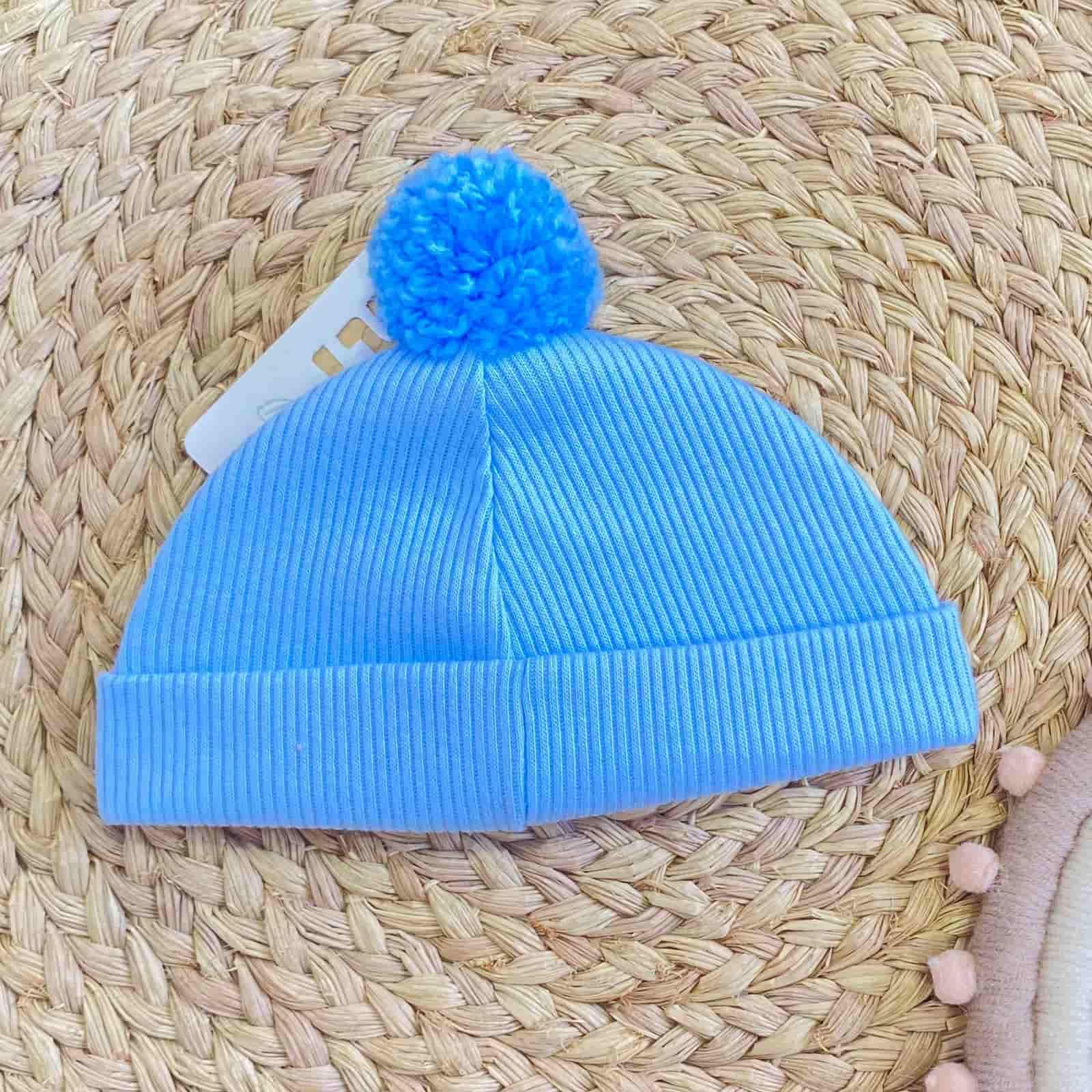 Gorro Para Bebé Pompom azul