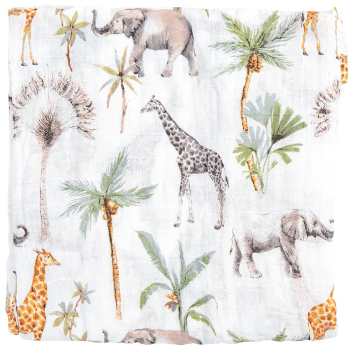 Muselina Bambú 120 x 120 África Blanco
