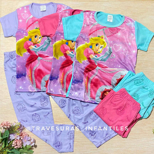 Pijama Pantalón Princesa Peach Colores Surtidos