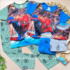 Pijama Pantalon Spider Man Color Surtido