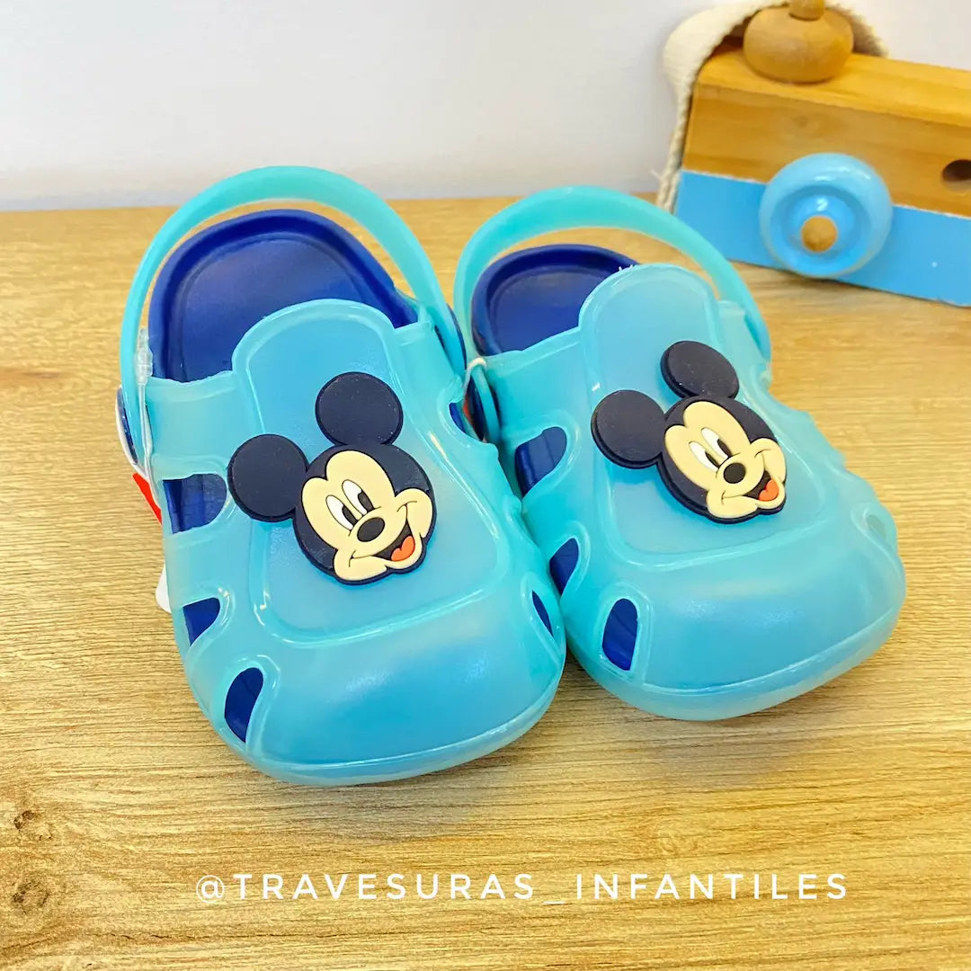 Sandalias Cangrejeras Mickey Azul Zippy Diseño