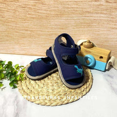 Sandalias Detalle Dino Navy Huellitas Estilo