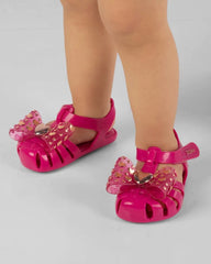 Sandalias Preciosa Baby Moño Fucsia