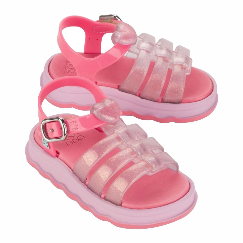 Sandalias Zaxynina Baby Power Rosa Glitter Diseño