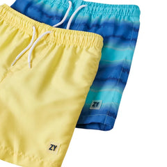 Set x2 Bermudas Combinada Amarillo