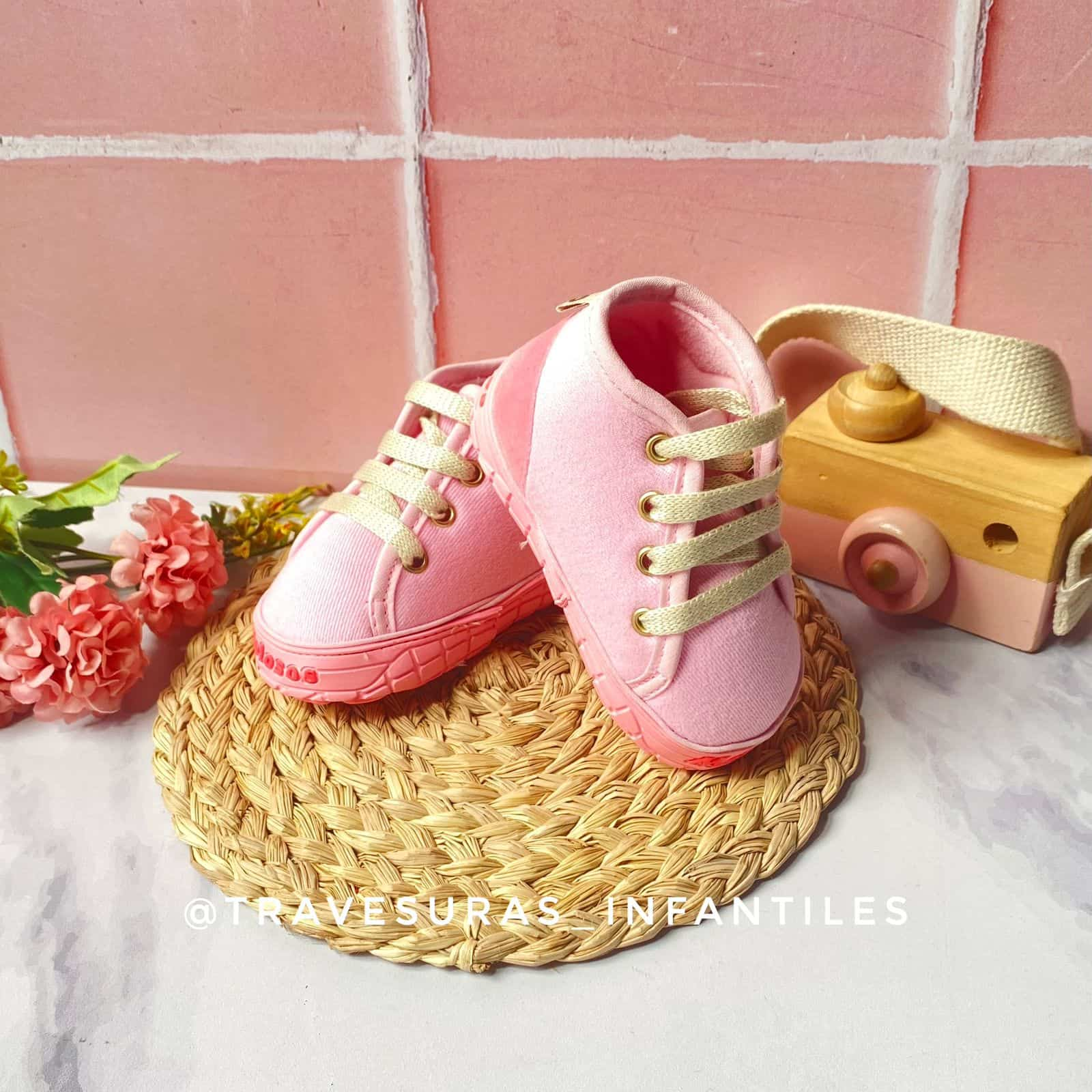 Tenis Bota Rosa Estrella Melosos Diseño