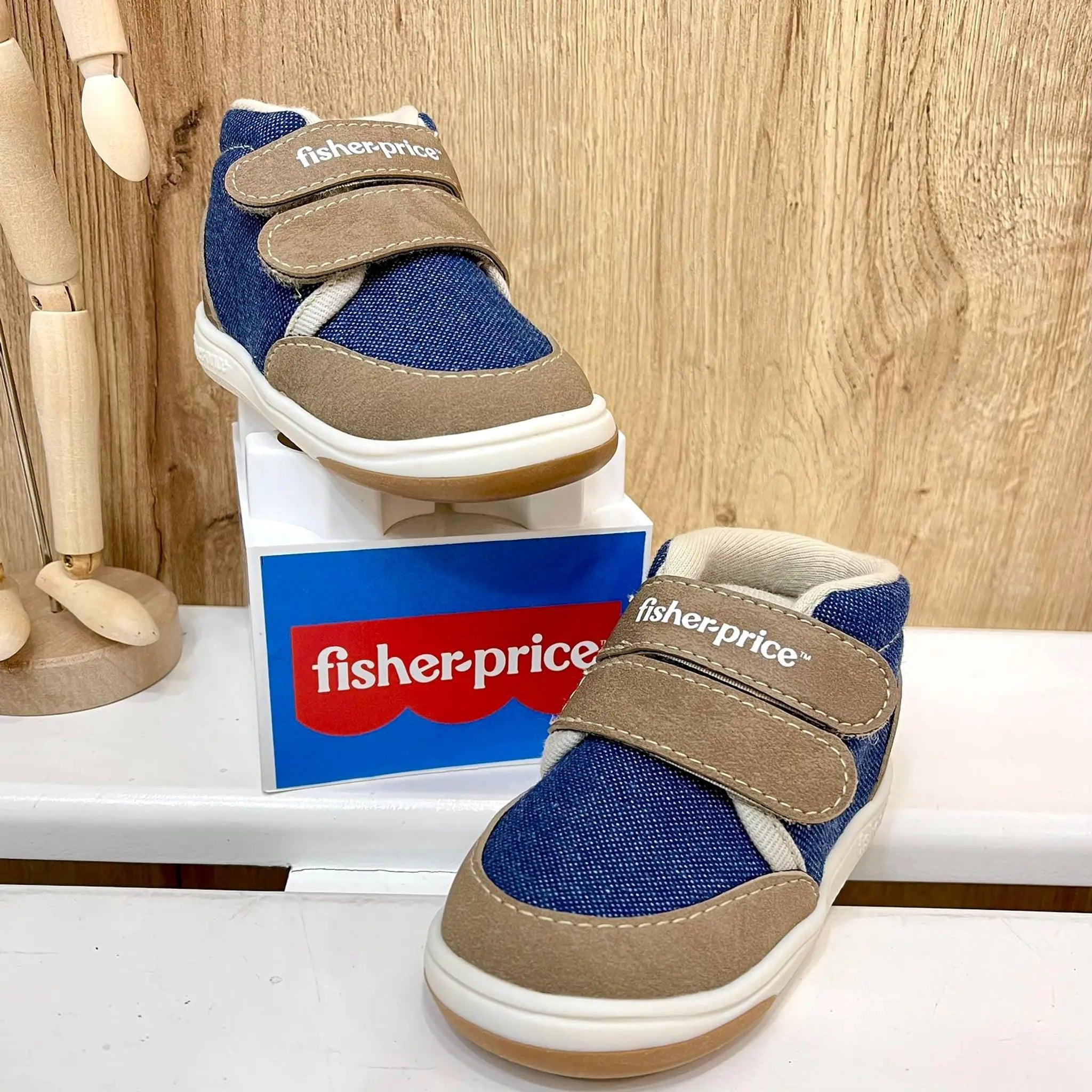 Tenis Bota Velcro Issac Azul Fisher Price