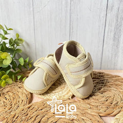 Tenis Sin Suela Brújula Beige Huellitas Estilo