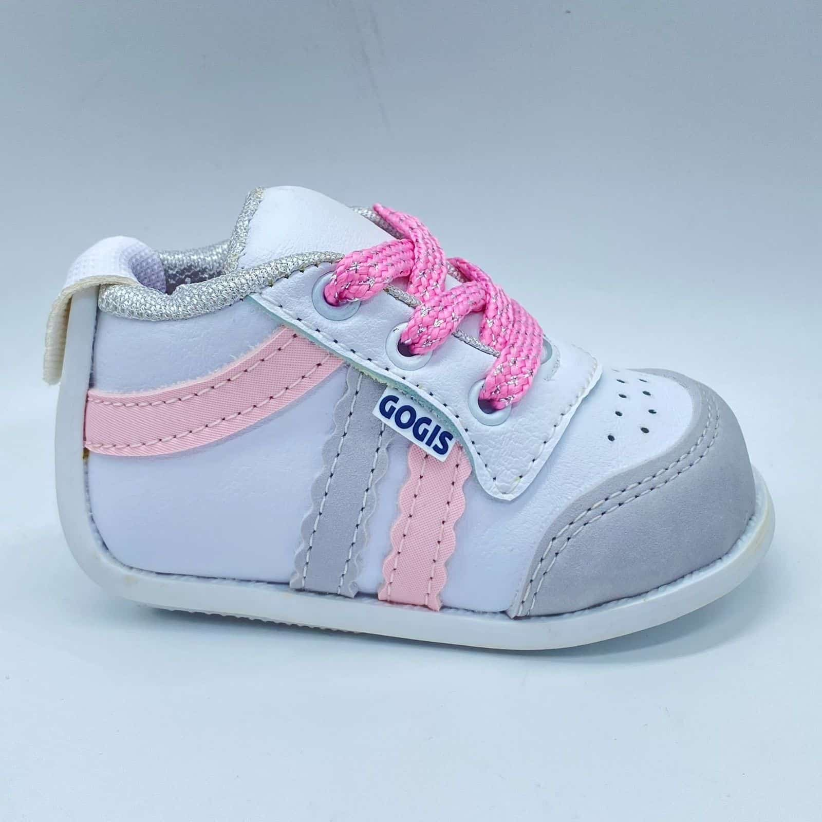 Tenis No Tuerce Combinado Rosa Gris Estilo