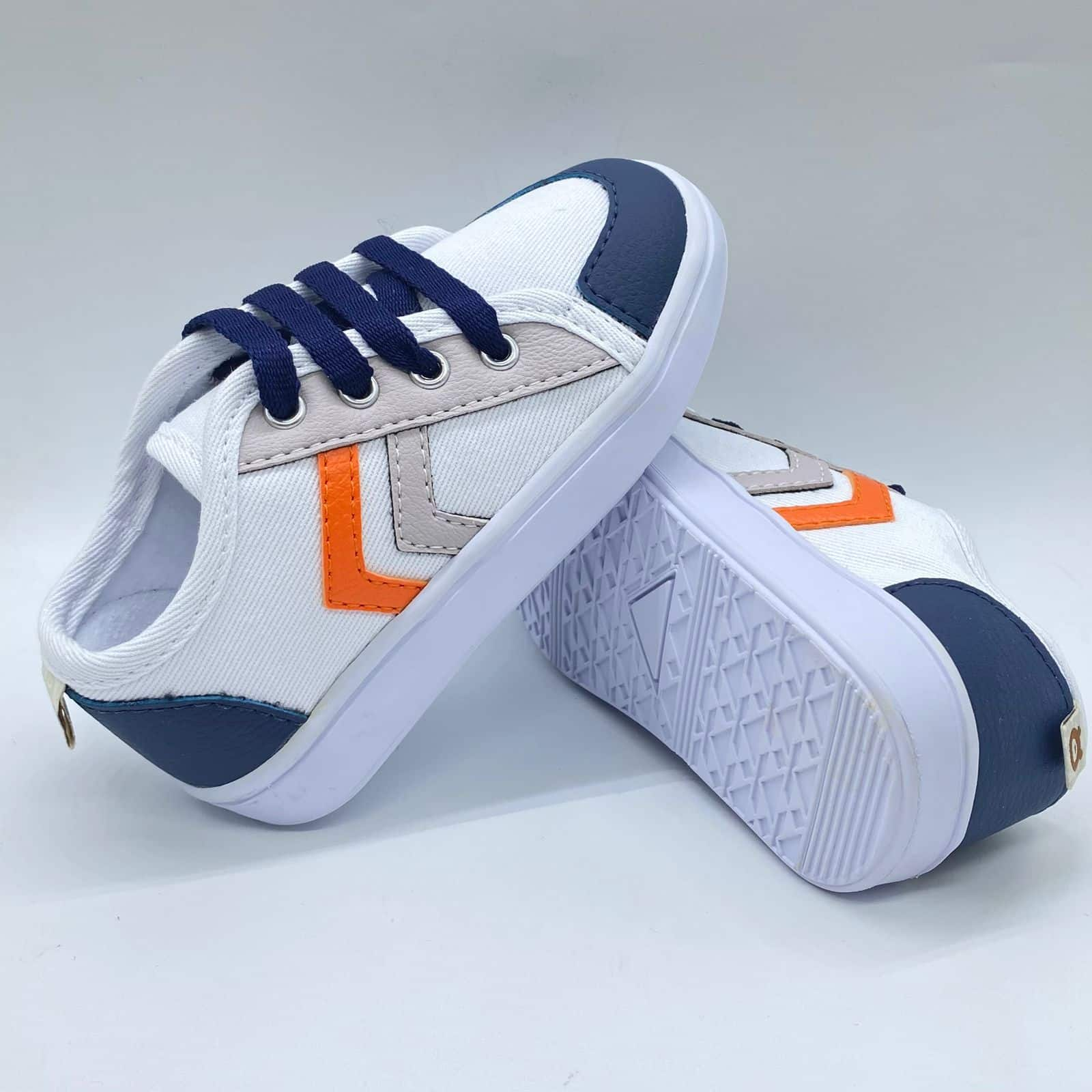 Tenis Para Niño Rayas Azul Melosos Suela