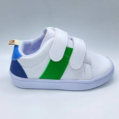 Tenis Velcro Combinado Verde Melosos Estilo