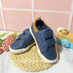 Tenis Velcro Detalle Café Melosos Navy