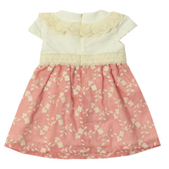 Vestido Combinado Bordado Rosa Dr Kid