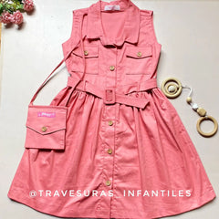 Vestido Detalle Cinturon Con Bolso