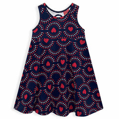 Vestido Estampado Corazones Navy