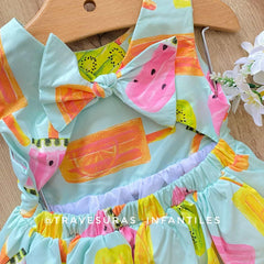 Vestido Estampado Paletas Cielo