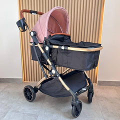 Coche Moises Con Porta Bebé Small Maxibaby Rosa 