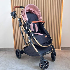 Coche Moises Con Porta Bebé Small Maxibaby Rosa Niño