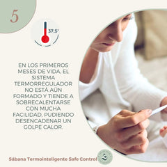 Sábana Termointeligente Safe Control Bimbidreams Temperatura