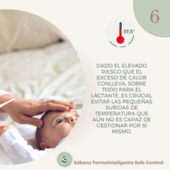 Sabana 100% Algodón 70x140 Safe Control Blanco/Gris
