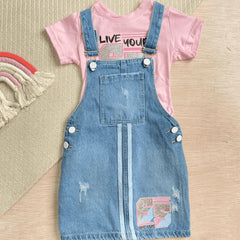 Conjunto Braga Denim Claro pink