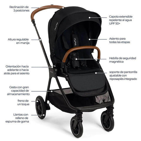 Coche Maleta Compacto Stroller Triv Next Caviar Nuna