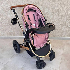 Coche Moisés Con Porta Bebé Victoria Rosa