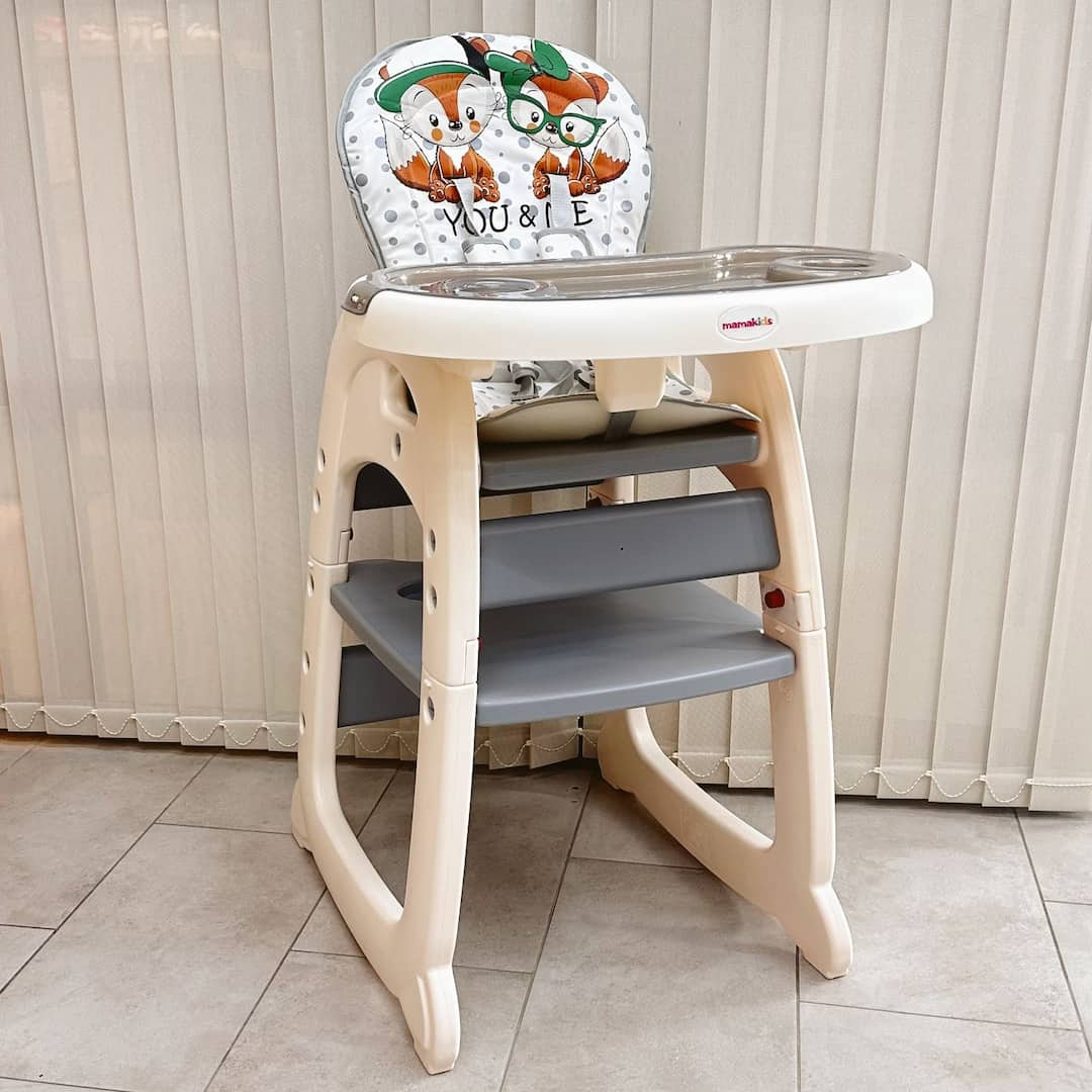 Comedor Para Bebé 3 en 1 Estampado Animales Gris