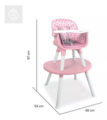 Silla Comedor Baby Desk 3 en 1 Rosa Bebesit Medidas