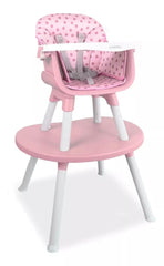 Silla Comedor Baby Desk 3 en 1 Rosa Bebesit Puntos