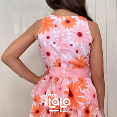 Conjunto Flores Naranja