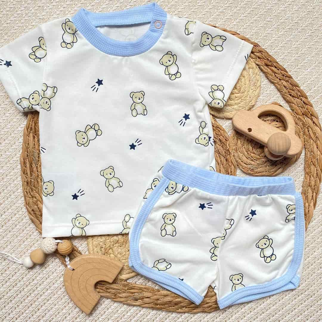 Conjunto Bermuda Estampado Oso