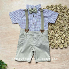 Conjunto Camisa Cuadros Tirantes