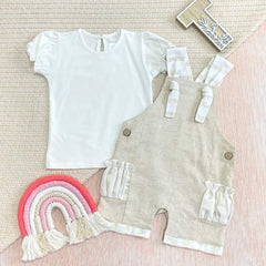 Conjunto Braga Lino Beige Estilo