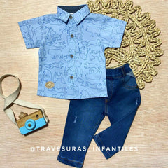 Conjunto Pantalón Camisa Color Surtido