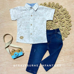 Conjunto Pantalón Camisa Color Surtido