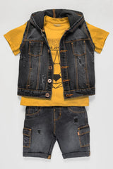 Conjunto 3 Piezas Chaleco Jean