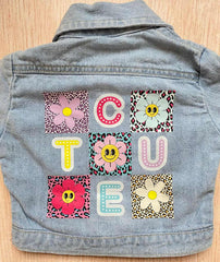 Conjunto 3 Piezas Chaqueta Cute Denim Diseño