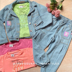 Conjunto 3 Piezas Denim Color Surtido