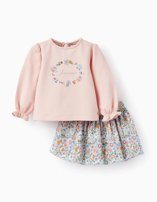 Conjunto Falda Suéter Rosa