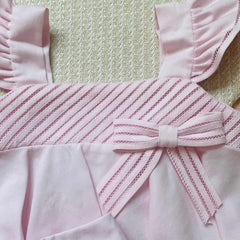 Conjunto Para Niña Short Rosa Detalle