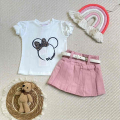 Conjunto Falda Short Prenses rosa