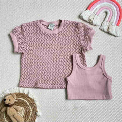 Conjunto Para Niña Short Malla top